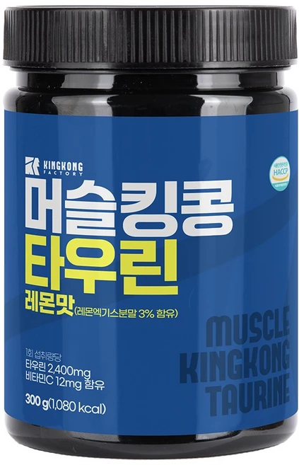 머슬킹콩 타우린 레몬맛 300g, 1개 - 쿠팡