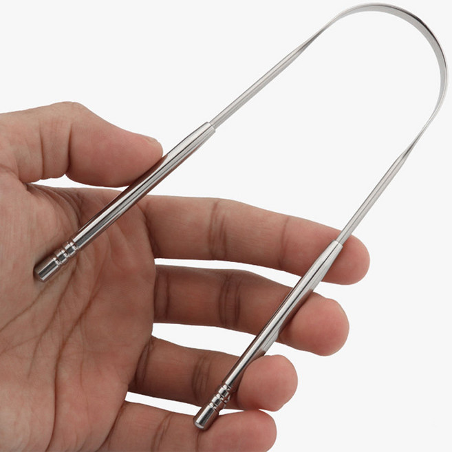 U자형 혀 스텐 클리너 백태제거 구취제거 혀닦기 K532, 1개, 단품