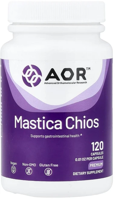 Advanced Orthomolecular Research AOR (어드밴스드 올쏘몰레큘러 리서치 AOR) 마스티카 키오스 400mg 식물성 캡슐 120정, 1개 - 쿠팡