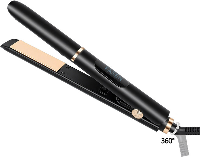 SEVOREN 전원 차단 스마트 매직기 고데기 전문가용 5단 온도조절 봉고데기 만능고데기 LED 디지털 표시 판고데기 360도 회전 코드로 꼬임없이 매직기, 블랙