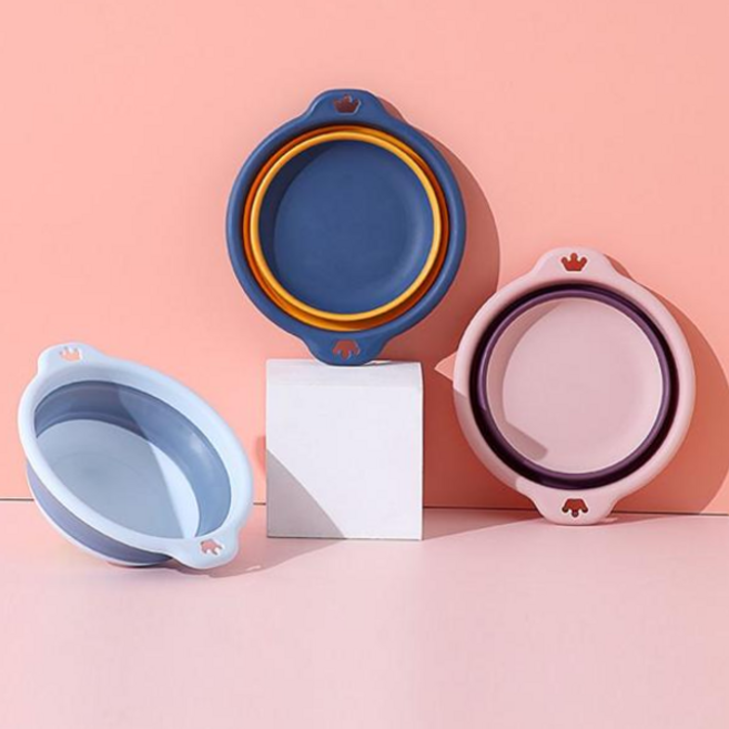 상도일SH 접이식 대야 중형 세수대야 바스켓 폴딩, 네이비, 1개