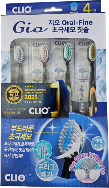 크리오 지오 향균 초극세모 칫솔 4입, 4개입, 6개