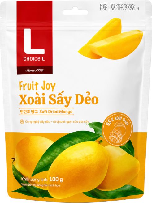 베트남 초이스엘 반건조 건망고 말린망고100G, 1개, 100g
