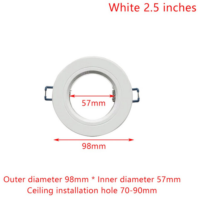LED 다운라이트 스포트라이트 브래킷 라이트 스탠드 어댑터 램프 쉐이드 링 구멍 확대 흰색 외부 프레임 수정 서클, 11 A1