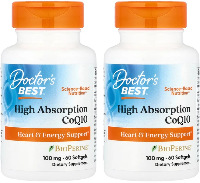 닥터스베스트 하이 앱솔션 CoQ10 100mg 소프트젤, 2개, 60개입, 60정 - 쿠팡