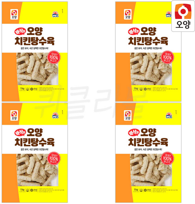 사조오양 바삭한 치킨 탕수육 1kg, 4개