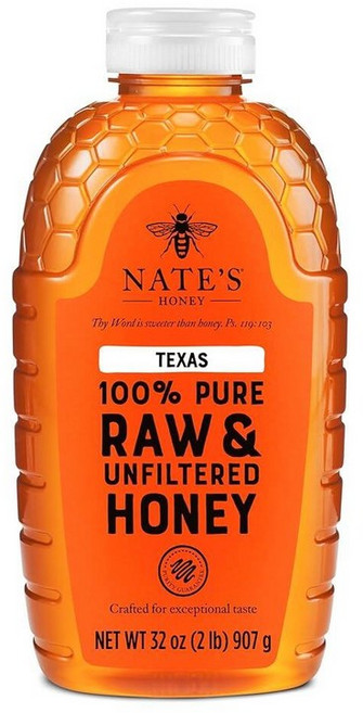 Nature Nate's 100% 퓨어 로 & 언필터드 허니 2파운드, 907g, 1