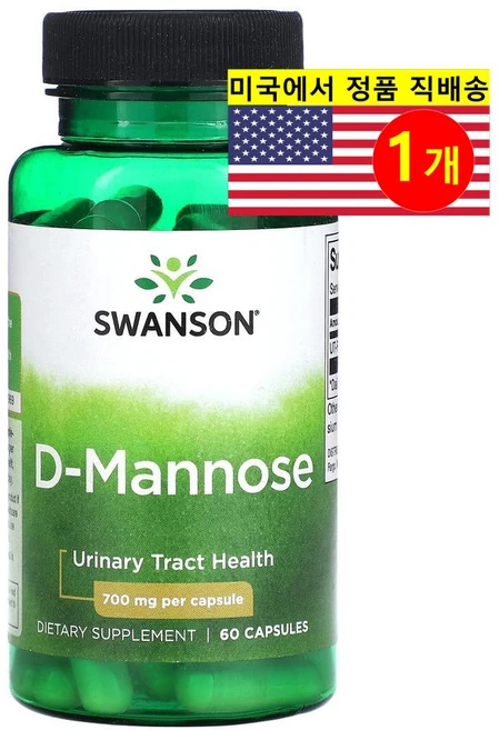 Swanson 스완슨 여성용 D-마노스 700mg D-Mannose, 1개, 60정 - 쿠팡