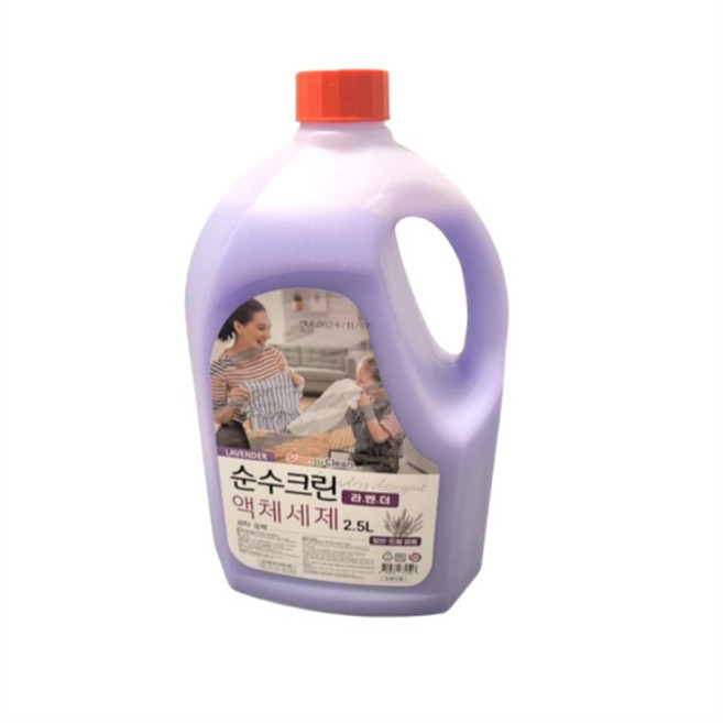 순수크린 라벤더 액체세제 리필 대용량, 20개, 2.5L