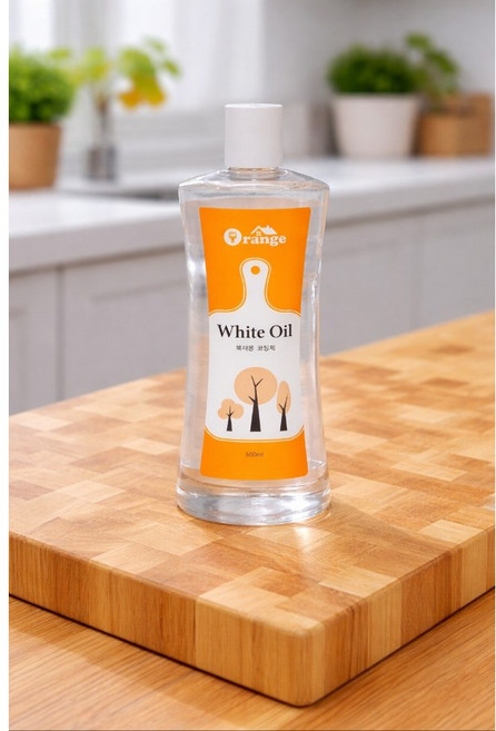 오렌지 화이트오일(미네랄오일) 500mL 원목도마관리 엔드그레인도마 라탄 원목가구오일, 1개