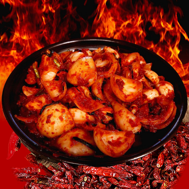 핵폭탄김치 매운 실비 양파김치, 1개, 1kg