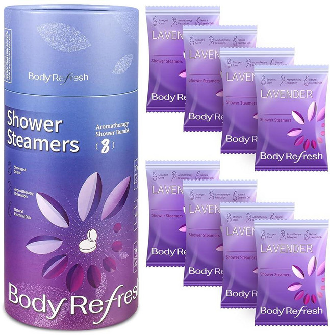 BodyRefresh Shower Steamers 아로마테라피 - 여성용 생일 선물 아내 엄마를 위한 발렌타인 데이 스트레스 완화를 샤워 밤 스파 부활절 바구니 필수품, 라벤더 선셋