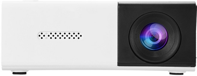 SorJar 미니빔프로젝터 USB 전원 지원 캠핑용 가정용 겸용 고화질 빔프로젝트 HDMI 유선 연결, YG300S 팬더