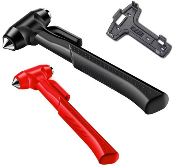 가치온 차량용 비상탈출 망치, 2개, 검은색