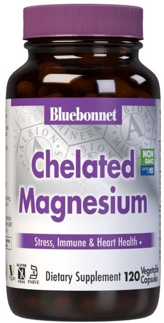 블루보넷 마그네슘 비스글리시네이트 킬레이트 200mg 120캡슐 고들약 약들약 블루보땡, 120정, 1개