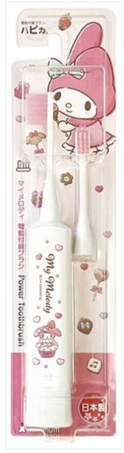日本Hapica兒童電動牙刷 - 肉桂捲款, DBK-5WMM, 美樂蒂白色普通毛, 1個