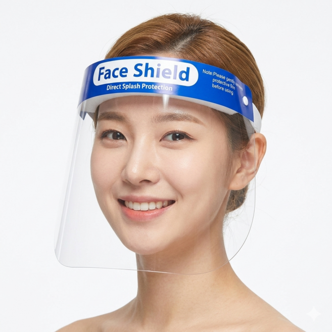 르누아j 투명 안면보호구 5p 10p 안면커버 안면마스크 안면가리개, 3개, 클리어