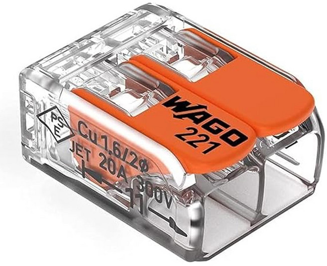 WAGO 221 快速接頭 電線連接器, 1個
