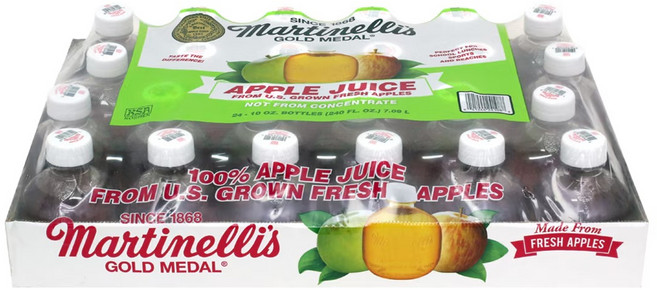 마르티넬리 스파쿨링 애플주스, 296ml, 24개