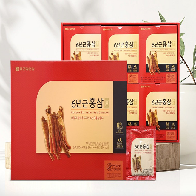 종근당건강 6년근 홍삼골드 60포, 80ml, 1개