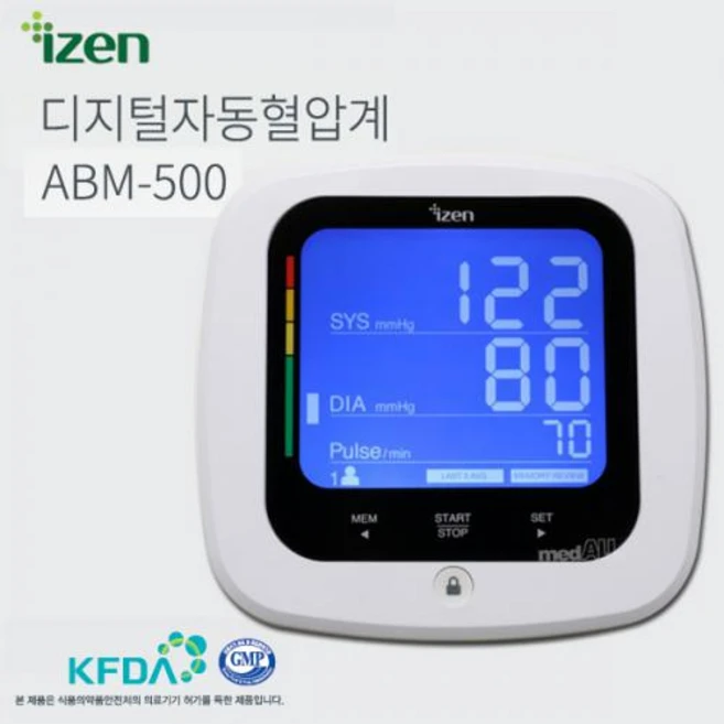 아이젠 전자동 가정용 혈압측정기 ABM-500, 1개 - 쿠팡