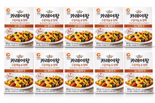 청정원 카레여왕 구운마늘&양파, 160g, 10개