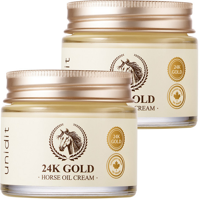24K 골드 마유 크림 캐나다산 프리미엄 보습 영양 탄력 피부장벽케어, 2개, 70ml