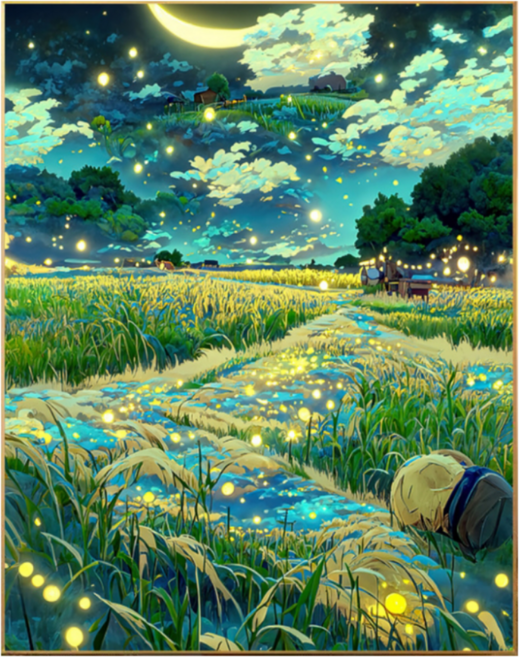 조이제이 36종 40x50 쉬운그림그리기 DIY 유화그리기세트 명화그리기, 009 밤풍경, 1세트