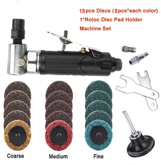 SI FANG 공압 그라인더 세트 다이 그라인더 표면 연삭 폴란드어 버 녹 페인트 제거용 1/4 생크가 있는 2 샌, 02 17pcs set, 1
