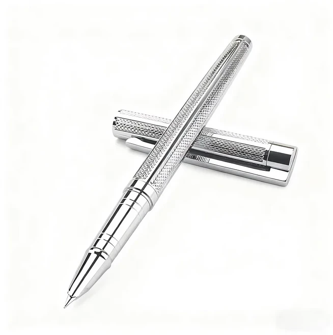 Jinhao 85 레트로 프로 만년필 우드 배럴 구리 캡 골드 화살표 클립 아주 미세한 쓰기 팁 사무실 서명 학, 03 126-2, 01 Dark tip Nib 0.38MM