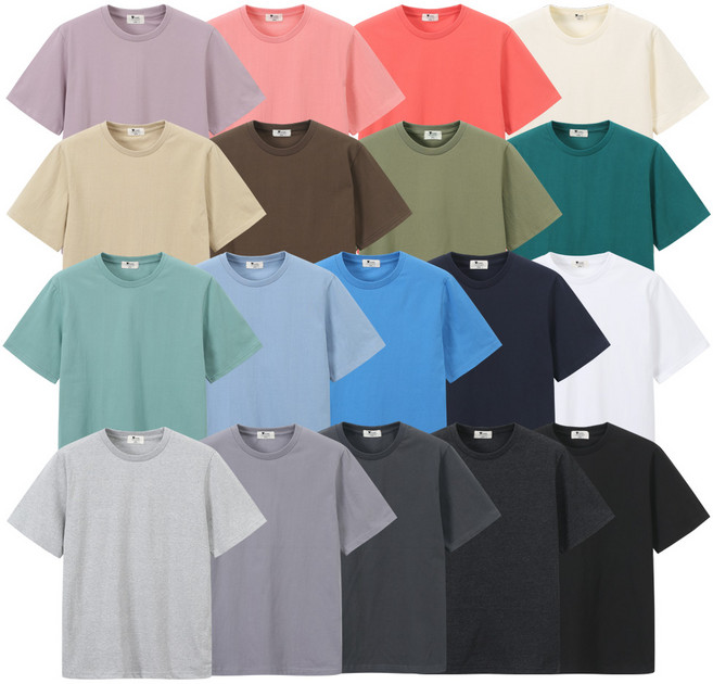 국내제작 남자 라운드 반팔티 16수 티셔츠