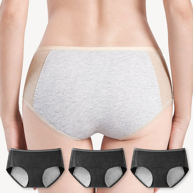 네이린 순면 샘방지 위생 생리 팬티 3종세트