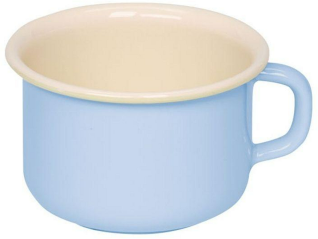 리스 파스텔 법랑 머그컵 (특대) 블루 10cm, 블루 (특대 10cm), 1개