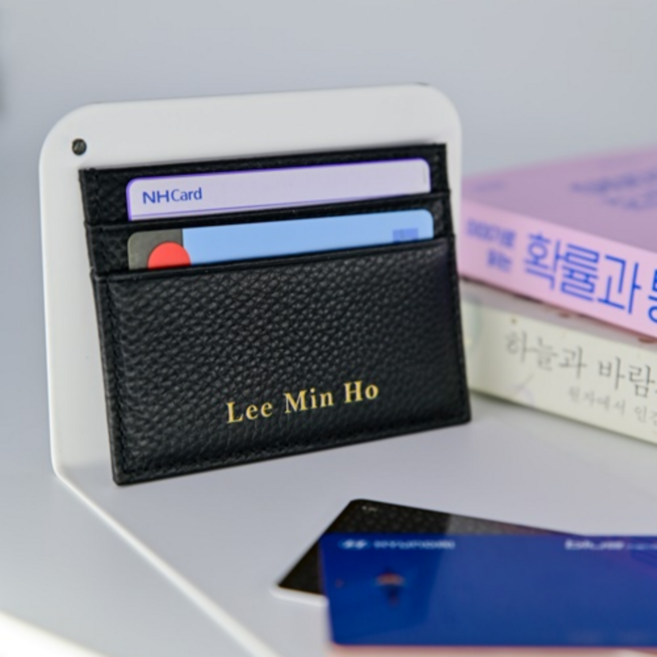 [이니셜 각인] 소가죽 카드지갑 심플 슬림 남녀공용
