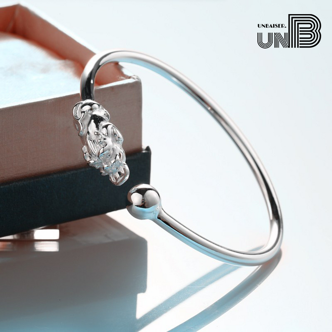 홍콩제 여성 순은 S999 은비휴 실버 비휴 은 팔찌 재물운 금은보화 재물신