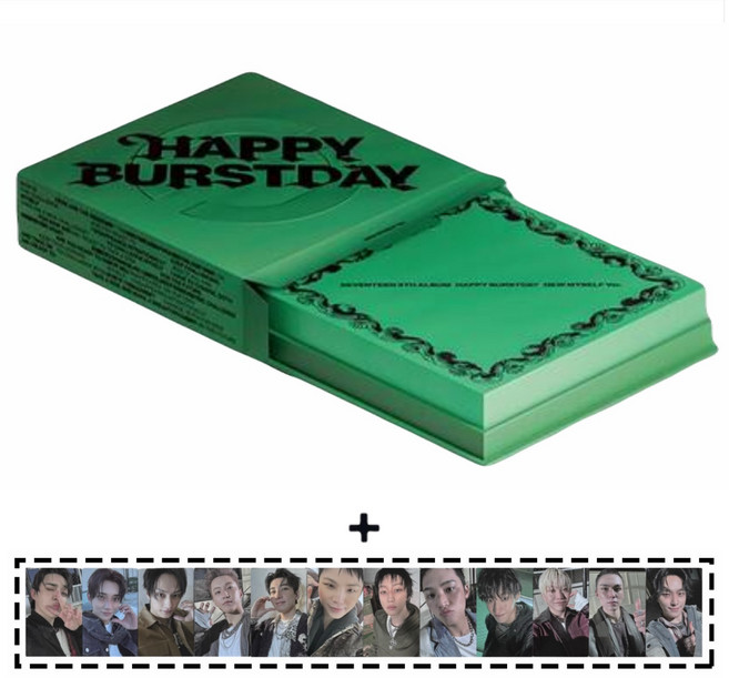(특전포카포함) 세븐틴 정규5집 해피버스트데이 HAPPY BURSTDAY 앨범 일반반 NEW BURSTDAY Ver. 화이트, NEW MYSELF ver.(그린)