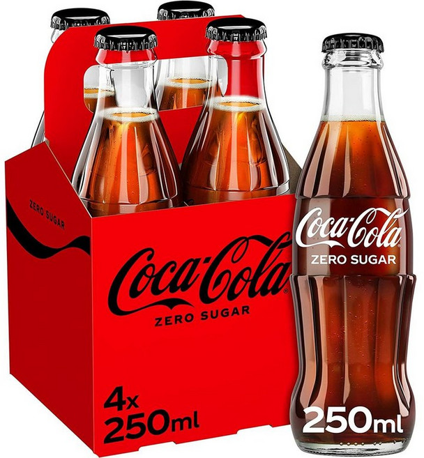 Coca Cola 코카콜라 유리병 탄산음료 250ml 4개