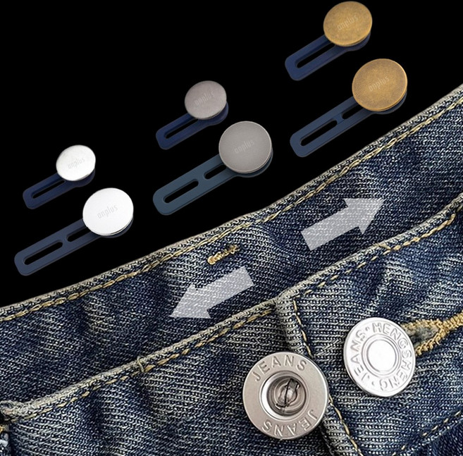 앙플러스 허리조절 요술단추 바지 허리늘림 조절 단추, 1개, 1단3개+2단3개