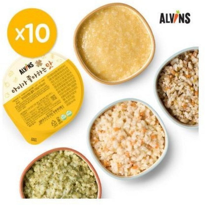 엘빈즈 이유식 초기2(5-6개월) 골고루 10팩