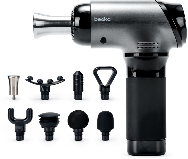 [비오카 코리아] Ti pro max-A1 스마트 가변 진폭 마사지건/안마기 허리 목 승모근 어깨 마사지기