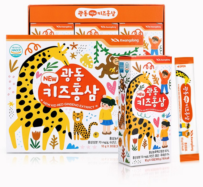 광동 NEW 키즈 홍삼 스틱 (10g x30포) x 5세트, 300g, 5박스