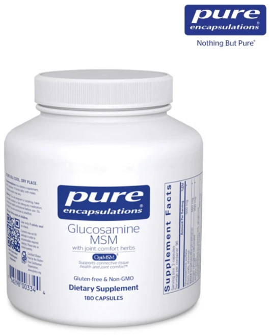 미국 Pure Encapsulations 글루코사민 Glucosamine MSM w/Joint Comfort herb 180캡슐, 1개, 180정 - 쿠팡