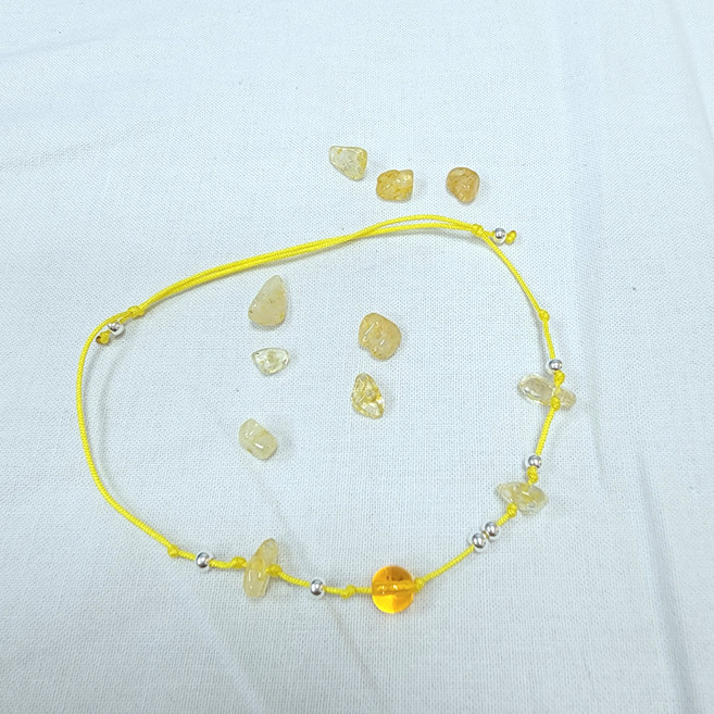 건강기원 탄생석 토파즈 천연원석 칩석 925순은 실발찌 매듭팔찌 자체제작 핸드메이드
