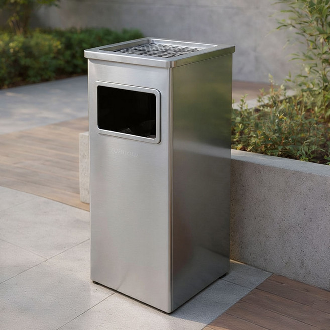 탑홀드 재떨이 업소용 스탠드 야외, 1개, 실버