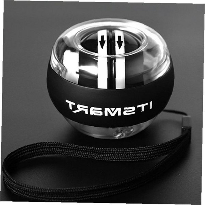 손목 강화운동 자이로볼 팔근육 재활 근력 트레이닝 악력기 헬스, 1개, 투명블랙