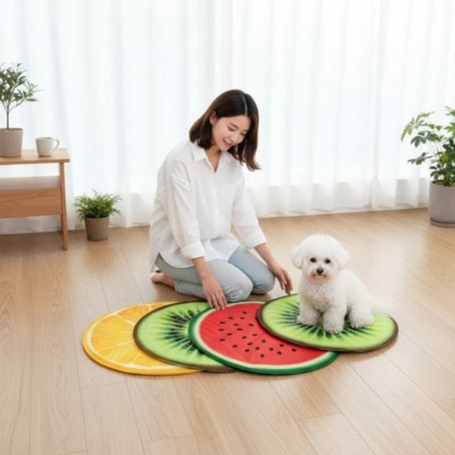 도모아 강아지 여름 대리석 고양이 애견 아이스 방석 반려동물 시원한 냉감 패드 펫 침대, 1개, 오렌지