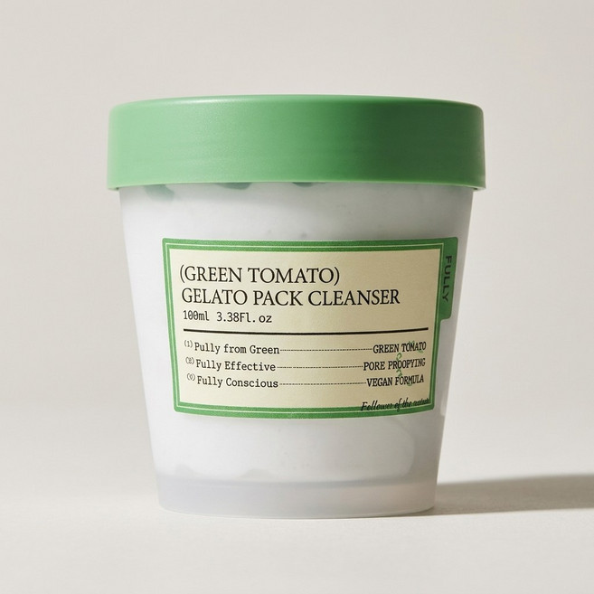 [정품] 풀리 그린 토마토 젤라또 팩 클렌저 모공 부피 피부 각질 100ml, 2개