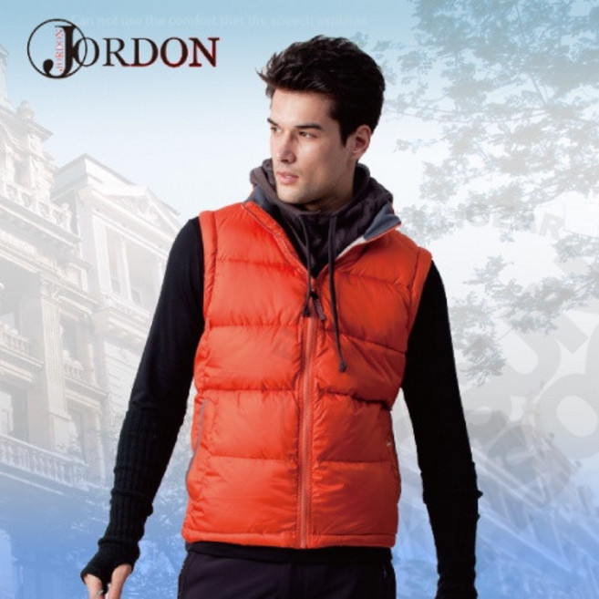 Jordon 男款壓格羽絨背心 防風 質輕 透氣 保暖 易穿搭 時尚升級