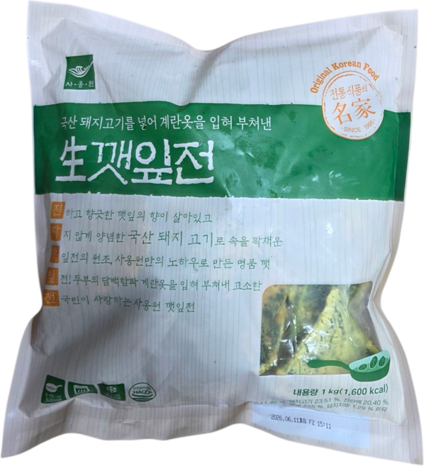 사옹헌 생깻잎전 1kg 국산돼지고기, 1개