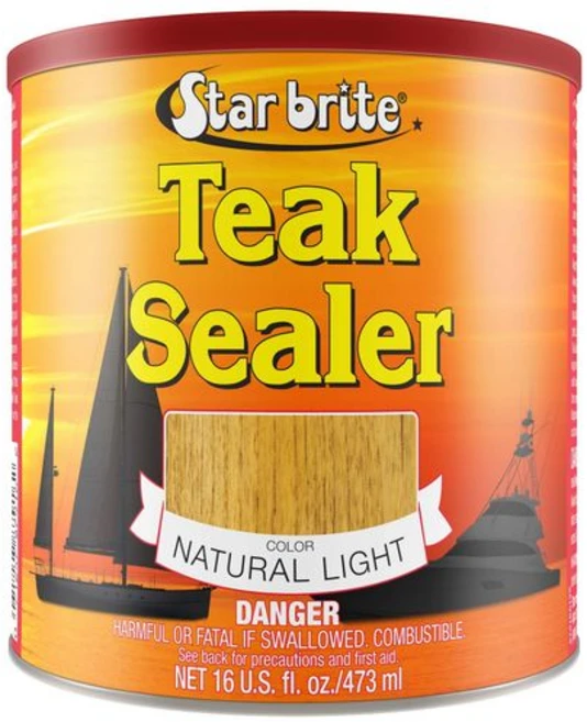 STAR BRITE 티크 실러 - 흘러내림 튀김 방지 포뮬 STAR BRITE Teak Sealer - No Drip No Splash Formula - One-Coat Du, 16 Oz Pint, Natural Light - 쿠팡